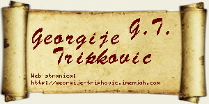 Georgije Tripković vizit kartica